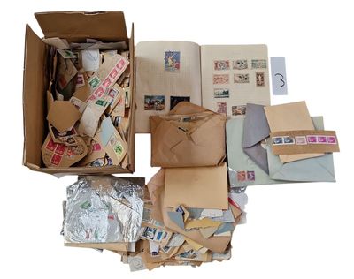 a box full of mail sitting on top of a table