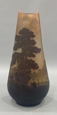 ÉTABLISSEMENTS GALLÉ (1904-1936) Vase ovoïde allongé à col é…