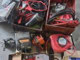 a box full of electrical equipment sitting on the floor