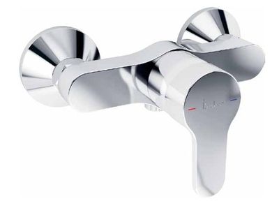 the faucet is made of stainless steel and has a metal lever