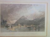 une image d'un tableau représentant une scène de montagne