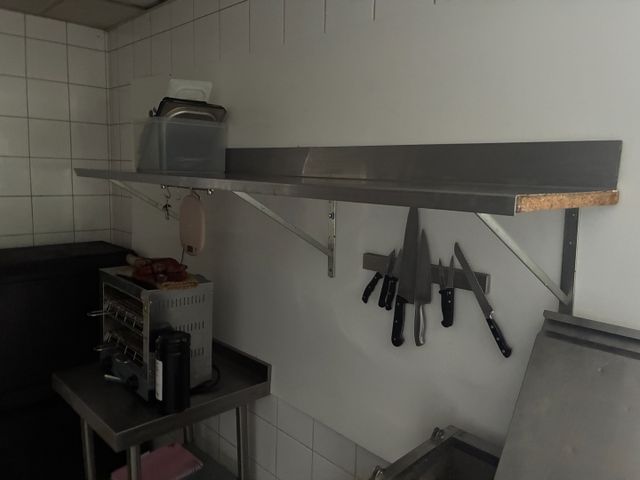 Tablette murale inox
