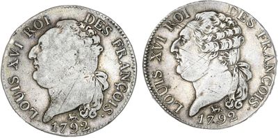 une pièce d'argent portant une tête de femme et une couronne