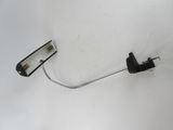 an overhead view of an electrical cable connected to a cell phone