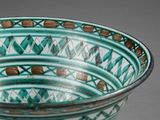 a bowl that has a design on it