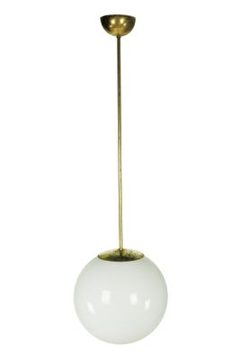 an image of a white glass ball hanging light fixture
