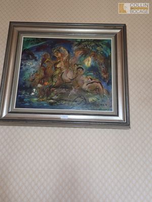 Ludovic Klimek (1912-1992), deux nues au bain, huile sur toi…