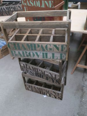 3 casiers à bouteilles bois 50x27xh33, Pas de TVA Mise à pri… - Photo 1