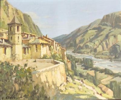 Félix Raoul ETEVE (1902-1967) "Le touet de Beuil" (Vallée du…