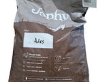 a bag of brown rice sitting on a white surface