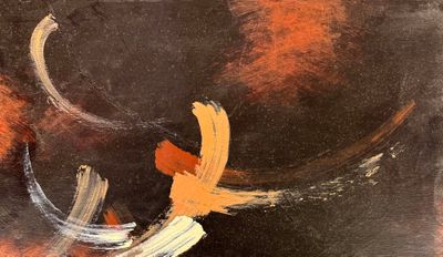 LEVANT (XX°) Abstraction Huile sur panneau signée en bas à d…