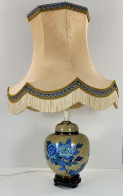 CHINE, LAMPE, base en émaux cloisonnés en forme de vase couv… - Photo 1