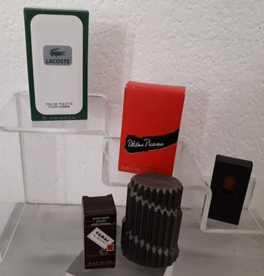 Lot de 5 miniatures (lacoste, paloma picasso, tabac, montana…