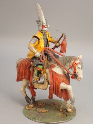 Figurines d'artistes - Samouraï , 90 mm, Samouraï à cheval s…