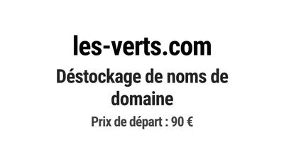 Nom de domaine les-verts.com. Catégorie: Écologie et environ…