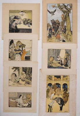 Plusieurs photos de personnes et d'animaux sont accrochées au mur.