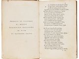 an open book with a poem written in it on a white background