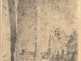 une photo d'un dessin représentant un lampadaire