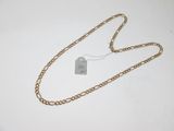 a close up of a chain with a tag attached to it