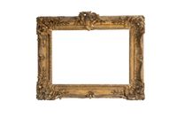 Cadre en bois sculpté et doré à décor de coquilles, de feuil…