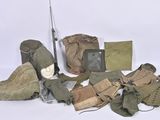 a lot of military items that are on the ground