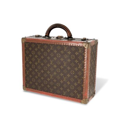 Valise Louis Vuitton en toile Monogram avec poignées en cuir