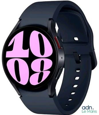 an image of a smart watch with a pink design on the face