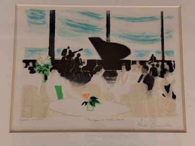 a picture of a picture of a man and a woman on the beach