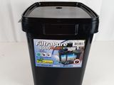 a close up of a black container with a lid on a white surface