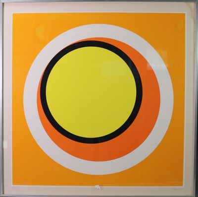 une image représentant un cercle orange et noir