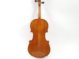 an old violin on a white background
