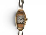 an image of a woman ' s wrist watch on a white surface