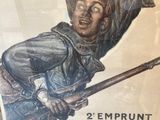 painting of a man holding a rifle in his right hand