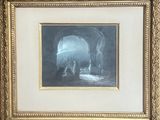 an image of a painting of a man and a woman in a cave