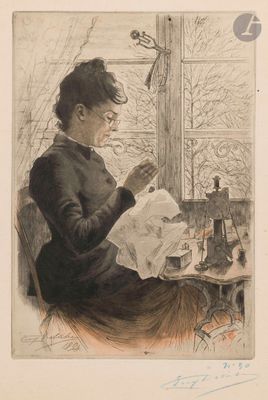 Eugène Delâtre (1864-1938) Chez la couturière.