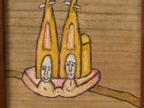 an image of a painting of two people sitting in a boat