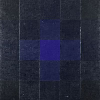 une image représentant un tableau noir et bleu orné de carrés