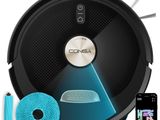 an image of a robotic vacuum cleaner with a blue cord