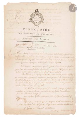 FRANCIADE (Saint-Denis). P.S. par Fauconpret, secrétaire du …
