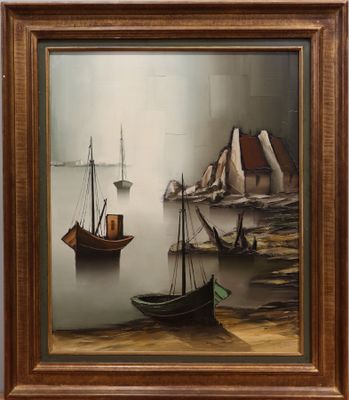Gilbert BRIA (1933-2020). Bateaux de pêche.