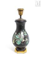 Vase en céramique monté en lampe