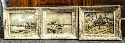 Claude HOUAL Trois Vues du Golfe du Morbihan