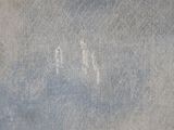 a picture of a painting of two people walking in the rain