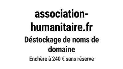 Nom de domaine association-humanitaire.