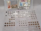 a display case with a lot of coins in it