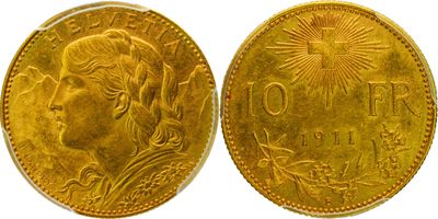 a close up of two gold coins on a white background