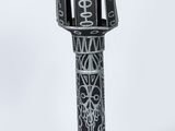 an image of a black and white pen with a design on it