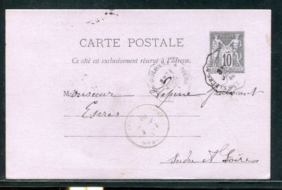 a picture of a postcard with a stamp on it