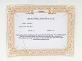 a certificate with a picture of a dog on it