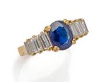 a sapphire and diamond ring